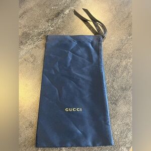 Gucci dust cover bag blue silk small